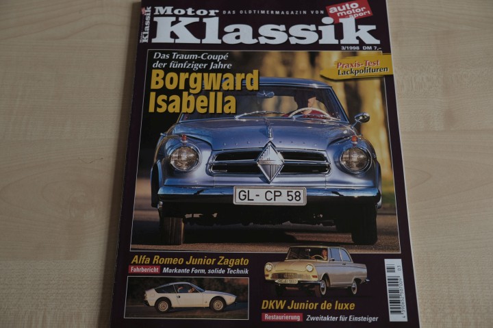 Deckblatt Motor Klassik (03/1998)